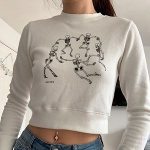 Brandy Melville skull crew neck